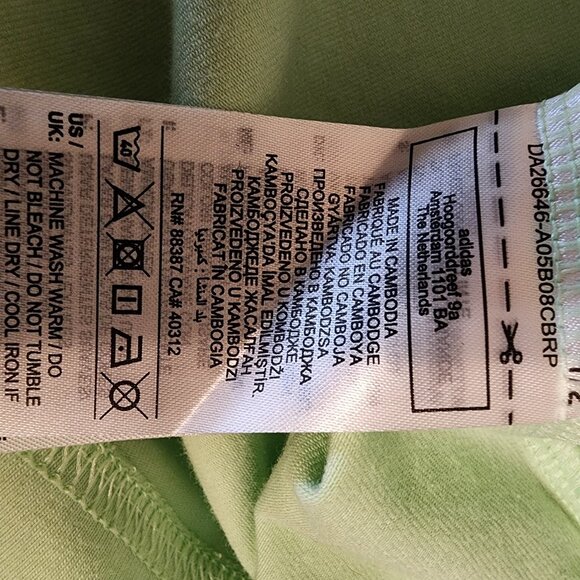 Adidas Women's 3-stripes Baby Tee NWT Green Large - Picture 9 of 11